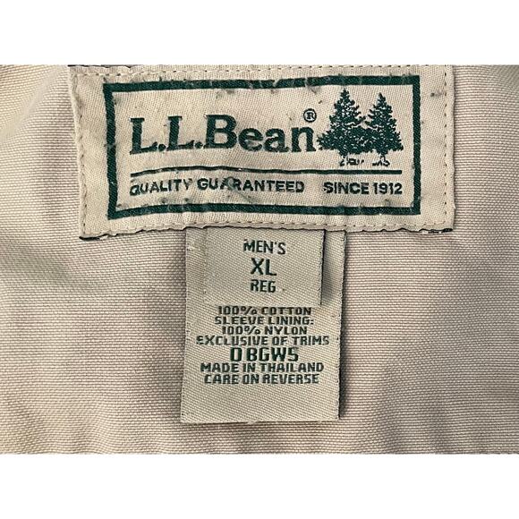 L.L. Bean Vintage Beige Barn Jacket/Chore Coat Wildlife Print Lining Corduroy XL - Picture 5 of 16